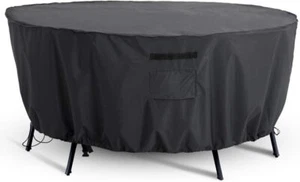 Round Patio Furniture Cover Outdoor Table Sectioal Sofa Set Cover Tear - Picture 1 of 8