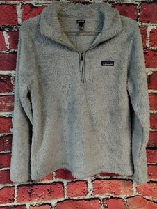 Patagonia Sweater Women’s Large Gray Polyester Quarter Zip Fleece Pullover - Picture 1 of 12