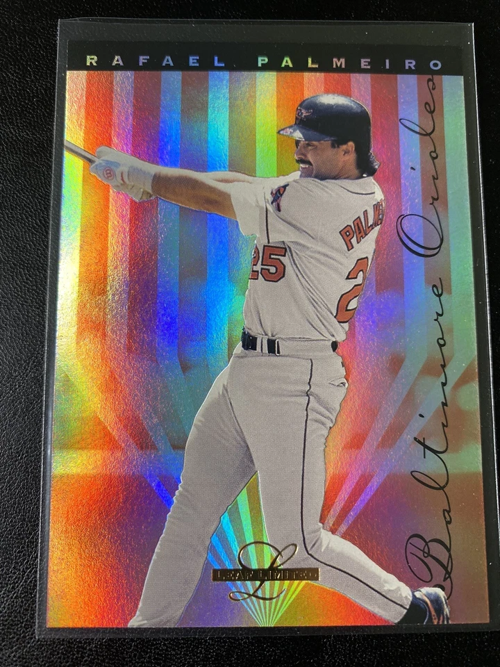 RAFAEL PALMEIRO 1995 Leaf Limited Prism Foil Baltimore Orioles Baseball Card #86 - Image 1 of 2