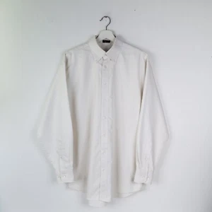 Ashworth Shirt White Mens MEDIUM Button Up Long Sleeve Golf Classic Relaxed Fit - Picture 1 of 12