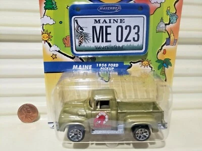 2001 Matchbox Across America MAINE 1956 FORD PickUp truck New On C9 Card - Image 1 of 3