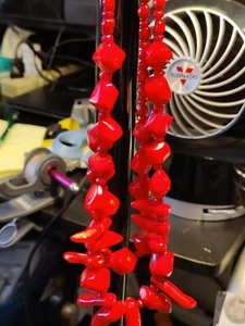 Barse Double Strand Coral Necklace - Picture 1 of 4