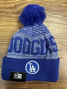 MLB Los Angeles Dodgers Beanie Cuffed Fleece Lined KNIT POMPOM ๐ฒ๐ฝ๐ฒ๐ฝ - Picture 1 of 3