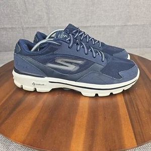 Skechers Sport Memory Foam Shoe Blue Sneaker Comfort Mens Size 10.5 54056 NVGY - Picture 1 of 13