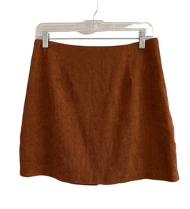 Shein Damen Mini Cord Rock Reißverschluss hinten Größe Large braun - Bild 1 von 5