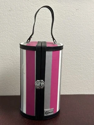 Creative Options 4 Tray Bead Tower Travel Case Storage Beading Pink Stripes - Image 1 of 4