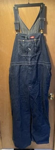 Dickies Salopette bavaglino falegname lavaggio medio jeans denim 83294NB uomo 54 x 30 grande - Foto 1 di 8