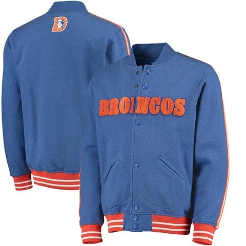Denver Broncos Mitchell & Ness NFL Men's Play Call Premium Fleece Jacket Size XL Cover