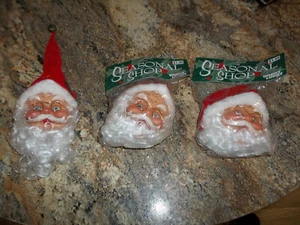 Seasonal Shop Santa Head Christmas Ornaments / Doll Making Hobby Lobby Lot of 3 - Picture 1 of 6