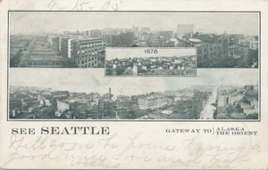 Seattle WA * SEE SEATTLE * Multi-View Gateway to Alaska/Orient 1905 RARE - Picture 1 of 2
