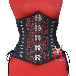 Steel Boned Under Bust Brocade Steam Punk Body Shaper Hourglass Corset - Bild 1 von 7