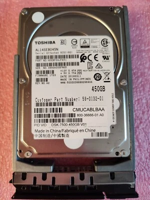 Cisco TOSHIBA AL14SEB045N HDD 450GB SAS 12Gb/s 10K 2.5" 58-0132-01 - Image 1 of 2