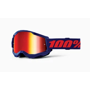 MASCHERA 100% STRATA 2 NAVY - LENTE A SPECCHIO ROSSA - Imagen 1 de 2