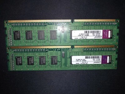Kingston Memory 2GB (2x 1GB) PC3-10600U Desktop PC DDR3 1RX8 KTW149-ELD Tested - Image 1 of 2