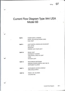 1983 Porsche 944 original factory wiring diagram set US - Picture 1 of 1