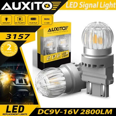 Ámbar 3157 T25 6-LED Señal de Giro Bombillas CANBUS Anti Hiper Flash Libre de Errores Foto 1 de 4