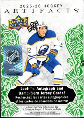 2025-26 Upper Deck Artifacts NHL Hockey Trading Cards Blaster Box