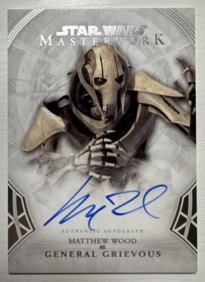 Matthew Wood as General Grievous 2018 Star Wars Topps Masterwork On Card Auto - Image 1 of 2