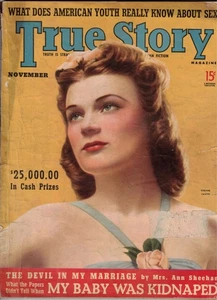 True Story nov   1939  EVELYNE TAYLOR  photo Cover   Lower Grade - Picture 1 of 2