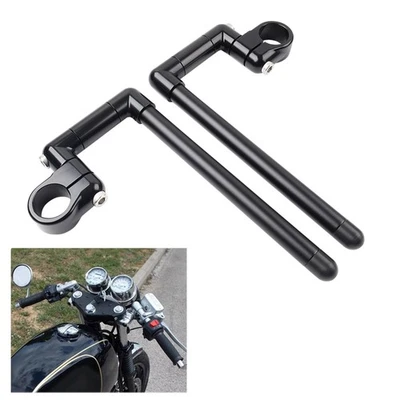 37MM Cafe Racer Bars 7/8" Motorcycle Universal Clip-On Handlebar Fork Tube 37MM - Image 1 of 4
