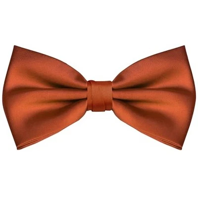 Pajarita preatada ajustable de color liso Branduce para hombre fiesta boda óxido Foto 1 de 4