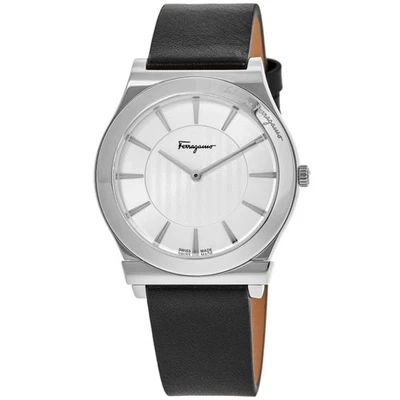 New Salvatore Ferragamo 1898 Slim Sliver Dial Leather Men's Watch SFPE00119 - Image 1 of 4