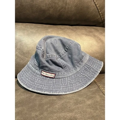 Шляпа ведро черная собака детская молодежная синяя с вышитым логотипом собаки - Изображение 1 из 4