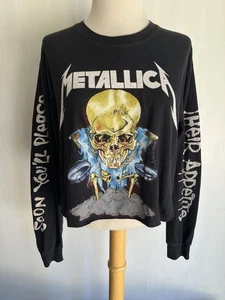 METALLICA (2012) "Soon You'll Please Their Appetite" L/S Crop Top T-Shirt Medium - Picture 1 of 4