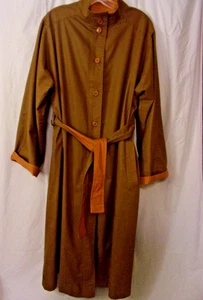 Pauline Trigere Bergdorf Goodman Reversable Trench Tan / Pumpkin 18 CLASSIC - Picture 1 of 9