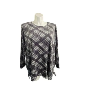 Denim & Co Activewear Sweatshirt Damen 3XP grau weich Übergröße - Bild 1 von 8