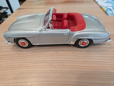 Mercedes Benz 190sl 1955 plateado convertible Welly Foto 1 de 4