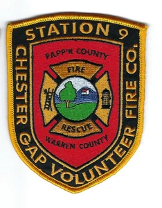 Chester Gap (Rappahannock & Warren Co.) VA Virginia Volunteer Fire Co. 9 patch - Picture 1 of 1