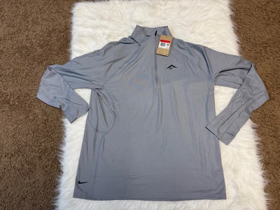 Nike Trail Dri-FIT 1/2-Zip Mid Layer Grey Running Top Size Large FV9994 078 - Image 1 of 4