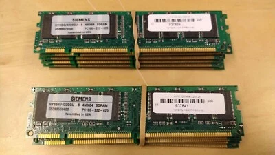 HYS64V4220GU-8 Infineon 32MB PC100 100MHz non-ECC Unbuffered CL2  lot of `12 - Image 1 of 3