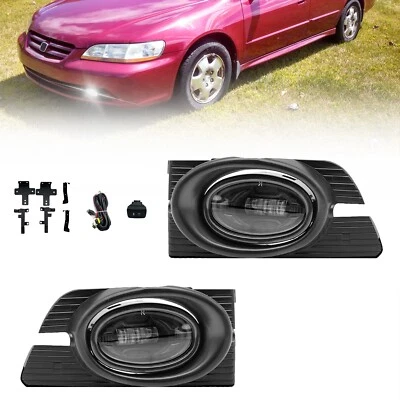 LED Fog Lights Front Bumper Lamps For 2001-2002 Honda Accord Sedan+Wiring - Изображение 1 из 4