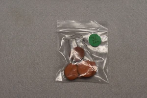 Sprague NOS .01 uF 3 KVdc Ceramic Red Disk Tested Lot of 5 - Picture 1 of 5