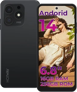 Smartphone Noir.HOTWAV Note 13 Max Téléphone débloqué,opérateur.256 Go 4G - Photo 1/7