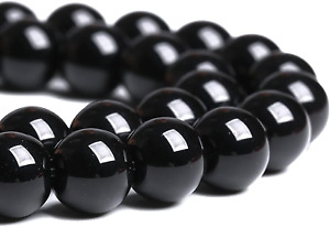4 mm 90 pièces perles d'espacement lâches rondes agate noire naturelle pour la fabrication de bijoux D