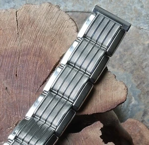 Correa de reloj vintage de resorte de acero Expandro 16 mm recto Kiefer Cadman Europa - Imagen 1 de 6