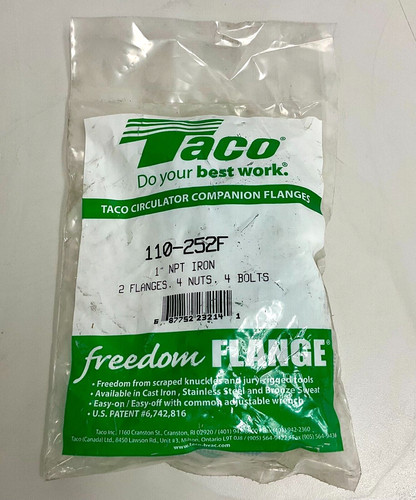 Bride De Circulateur Taco 110-251F - Connexion 3/4" NPT - Pour Système De Chauffage - Vert