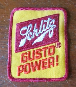 Schlitz Gusto Power! Cloth Beer Patch - Picture 1 of 3