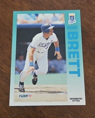 1992 Fleer George Brett HOF Kansas City Royals #154 - Image 1 of 2