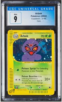 2002 Arbok Pokemon Expedition Holo 3/165 CGC 9 - Image 1 of 2
