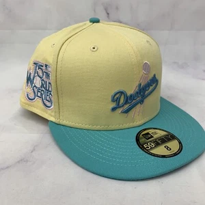 Cappello New Era Los Angeles Dodgers 59Fifty aderente 75° World Series Berretto Teal - Foto 1 di 8