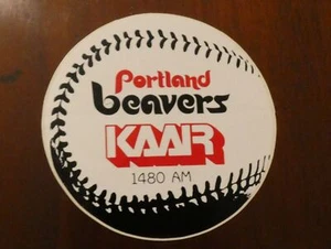 VINTAGE PORTLAND BEAVERS BASEBALL KAAIR 1480AM STICKER - Picture 1 of 2