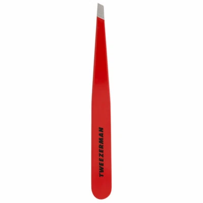 TWEEZERMAN FULL SIZE SLANT TIP TWEEZER - FULL SIZE - RED - Image 1 of 3
