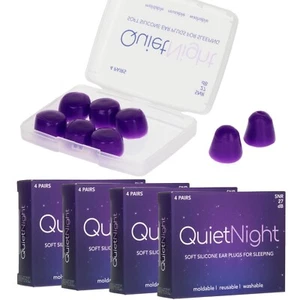 Tapones para los oídos QuietNight para dormir 32 16 pares silicona suave moldeable reutilizable lavable - Imagen 1 de 13