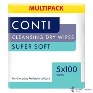 5x Conti SuperSoft Patient Cleansing Dry Wipes - 30cm x 28cm - Bathing Aid - Picture 1 of 2
