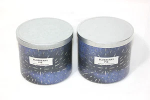 2 Large 3 Wick 14.5 oz Scented Candles "Blue Berry Pie" PLEASE READ FULL AD - Picture 1 of 11