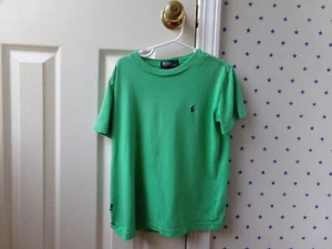 FLAW RALPH LAUREN Boys POLO T-Shirt Size 6 $35 Solid Green Short Sleeve Classic - Picture 1 of 15
